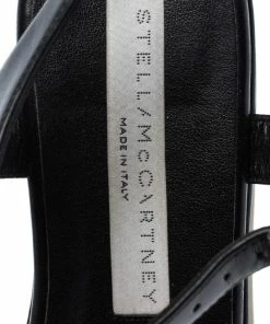 Brand new 😉 Stella McCartney Black Faux Leather Creeper Platform Ankle Strap 🩴 Sandals Size 36 For 👩 Women ⭐ -Stella McCartney Shop luxury women stella mccartney used shoes p268097 004