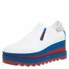 Flash Sale ⌛ Stella McCartney White Faux Leather Elyse Platform Slip On 👟 Sneakers Size 39 For 👩 Women 👍 -Stella McCartney Shop luxury women stella mccartney used shoes p272844 006