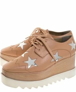 Cheap 🤩 Stella McCartney Camel/Silver Faux Leather Elyse Star Platform Derby Size 40 For 👩 Women 💯 13 Cheap 🤩 Stella McCartney Camel/Silver Faux Leather Elyse Star Platform Derby Size 40 For 👩 Women 💯 -Stella McCartney Shop luxury women stella mccartney used shoes p273202 008