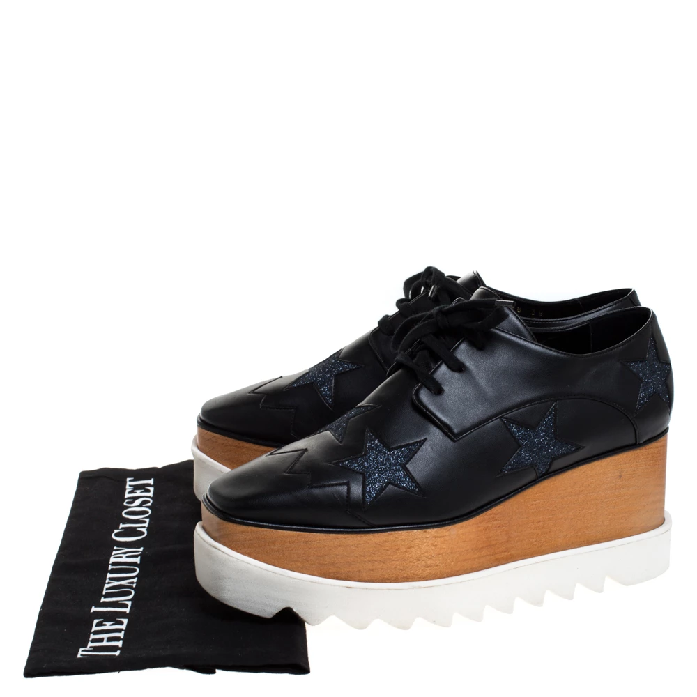 Deals ๐ Stella McCartney Black Faux Leather And Glitter Fabric Elyse Star Platform Lace Up Booties Size 38 For ๐ฉ Women ๐ 10 Deals ๐ Stella McCartney Black Faux Leather And Glitter Fabric Elyse Star Platform Lace Up Booties Size 38 For ๐ฉ Women ๐ - Image 8