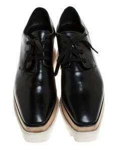 Best reviews of 💯 Stella McCartney Black Faux Leather Elyse Platform Derby Size 37 For 👩 Women 🌟 -Stella McCartney Shop luxury women stella mccartney used shoes p275061 003