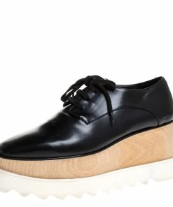 Best reviews of 💯 Stella McCartney Black Faux Leather Elyse Platform Derby Size 37 For 👩 Women 🌟