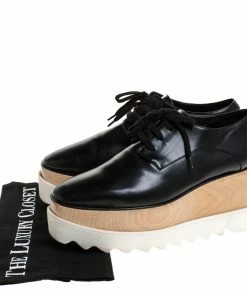 Best reviews of 💯 Stella McCartney Black Faux Leather Elyse Platform Derby Size 37 For 👩 Women 🌟 -Stella McCartney Shop luxury women stella mccartney used shoes p275061 007