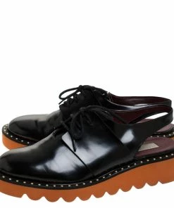 Brand new 🤩 Stella McCartney Black Faux Leather Odette Slingback Derby Size 39 For 👩 Women 😀 -Stella McCartney Shop luxury women stella mccartney used shoes p277387 007