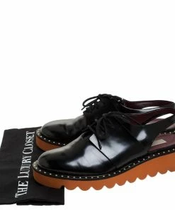 Brand new 🤩 Stella McCartney Black Faux Leather Odette Slingback Derby Size 39 For 👩 Women 😀 -Stella McCartney Shop luxury women stella mccartney used shoes p277387 008