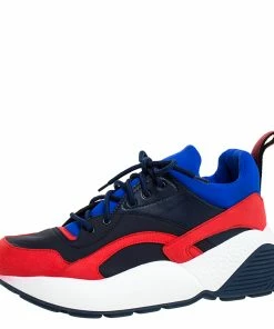 Best Pirce 😀 Stella McCartney Multicolor Faux Leather/Fabric Eclypse Lace 👟 Sneakers Size 40 For 👩 Women 😍