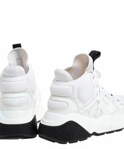 Best Sale 🔥 Stella McCartney White/Black Neoprene And Faux Leather Eclypse High Top Chunky 👟 Sneakers Size 39 For 👩 Women 😉 -Stella McCartney Shop luxury women stella mccartney used shoes p278476 001