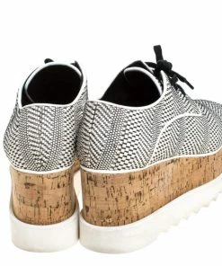 Best deal ⭐ Stella McCartney Black/White Faux Leather Elyse Platform Derby Size 39 For 👩 Women 👏 -Stella McCartney Shop luxury women stella mccartney used shoes p279534 1584596266 007