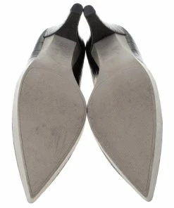 Budget 😍 Stella McCartney Black Faux Croc Embossed Leather Platform Pumps Size 38.5 For 👩 Women ✔️ -Stella McCartney Shop luxury women stella mccartney used shoes p286019 001