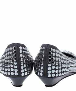 Coupon 🔔 Stella McCartney Grey Faux Suede Studded Ballet Flats Size 36 For 👩 Women 🎉 -Stella McCartney Shop luxury women stella mccartney used shoes p286354 006