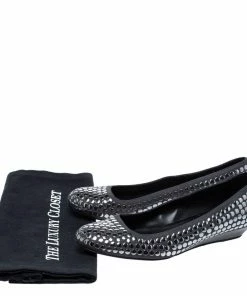 Coupon 🔔 Stella McCartney Grey Faux Suede Studded Ballet Flats Size 36 For 👩 Women 🎉 -Stella McCartney Shop luxury women stella mccartney used shoes p286354 009