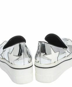 Promo 🌟 Stella McCartney Metallic Silver White Star Platform Binx 👟 Sneakers Size 35 For 👩 Women 🔥 -Stella McCartney Shop luxury women stella mccartney used shoes p295222 001