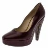 Discount 😀 Stella McCartney Burgundy Leather Corinne Platform Pumps Size 40 For 👩 Women 🛒 -Stella McCartney Shop luxury women stella mccartney used shoes p298196 001