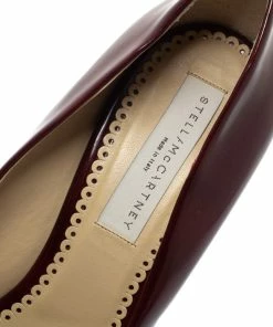 Discount 😀 Stella McCartney Burgundy Leather Corinne Platform Pumps Size 40 For 👩 Women 🛒 -Stella McCartney Shop luxury women stella mccartney used shoes p298196 005