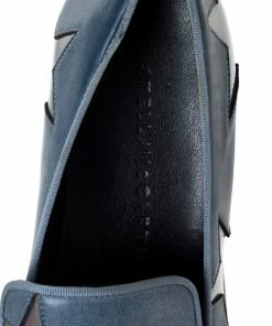 Outlet 🔔 Stella McCartney Blue Faux Leather Binx Star Slip-On Platform 👟 Sneakers Size 36 For 👩 Women 🎁 -Stella McCartney Shop luxury women stella mccartney used shoes p301722 004
