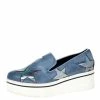 Outlet 🔔 Stella McCartney Blue Faux Leather Binx Star Slip-On Platform 👟 Sneakers Size 36 For 👩 Women 🎁 -Stella McCartney Shop luxury women stella mccartney used shoes p301722 007