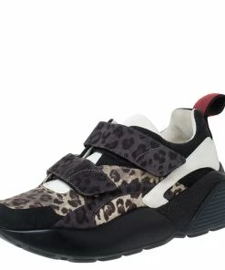 Best deal 👍 Stella McCartney Multicolor Leopard Print Fabric Eclypse Lace Up 👟 Sneakers Size 39 For 👩 Women ⭐