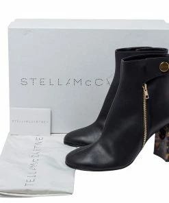 Best reviews of 👏 Stella McCartney Black Faux Leather Block Heel Ankle Booties Size 41 For 👩 Women 🔔 -Stella McCartney Shop luxury women stella mccartney used shoes p309117 009