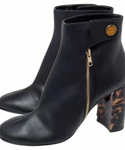 Best reviews of 👏 Stella McCartney Black Faux Leather Block Heel Ankle Booties Size 41 For 👩 Women 🔔 -Stella McCartney Shop luxury women stella mccartney used shoes p309117 010