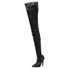 Brand new 👍 Stella McCartney Black Faux Leather Over The Knee 🥾 Boots Size 38 For 👩 Women 🧨
