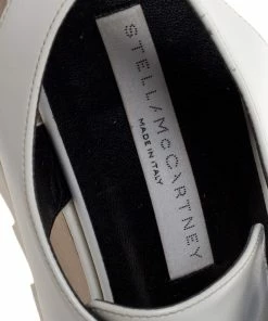 Outlet 😍 Stella McCartney White Faux Leather Elyse Cut Out Platform 👟 Sneakers Size 38.5 For 👩 Women ⌛ -Stella McCartney Shop luxury women stella mccartney used shoes p310547 005