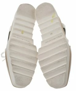 Outlet 😍 Stella McCartney White Faux Leather Elyse Cut Out Platform 👟 Sneakers Size 38.5 For 👩 Women ⌛ -Stella McCartney Shop luxury women stella mccartney used shoes p310547 008