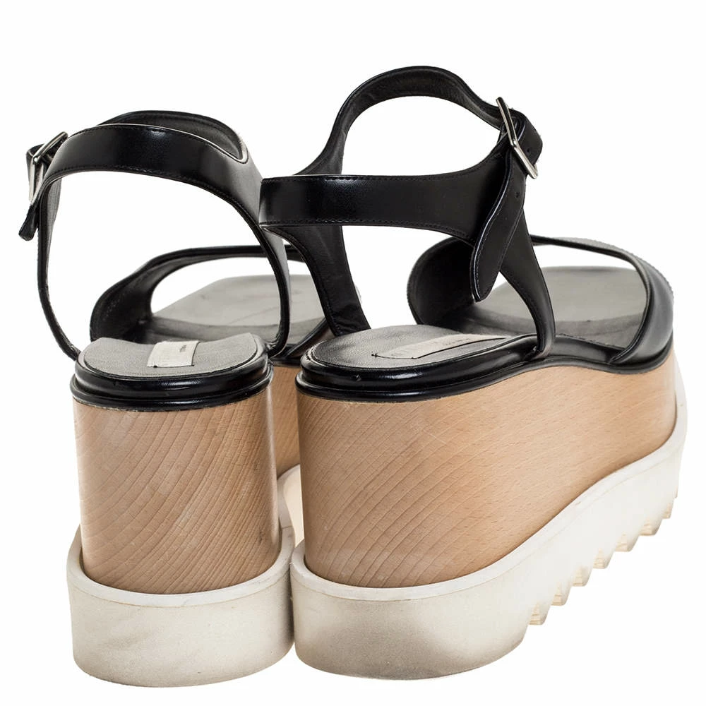 Cheapest 🌟 Stella McCartney Black Faux Leather Creeper Platform Ankle Strap 🩴 Sandals Size 39 For 👩 Women 💯 7 Cheapest 🌟 Stella McCartney Black Faux Leather Creeper Platform Ankle Strap 🩴 Sandals Size 39 For 👩 Women 💯 - Image 5