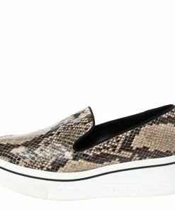 Best Pirce 🧨 Stella McCartney Brown Faux Python Platform Slip On 👟 Sneakers Size 37 For 👩 Women ✔️ -Stella McCartney Shop luxury women stella mccartney used shoes p317503 002