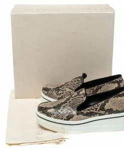 Best Pirce 🧨 Stella McCartney Brown Faux Python Platform Slip On 👟 Sneakers Size 37 For 👩 Women ✔️ -Stella McCartney Shop luxury women stella mccartney used shoes p317503 009