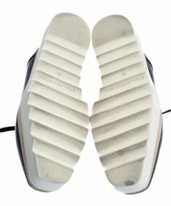 Hot Sale ⭐ Stella McCartney Black Faux Leather Elyse Platform Derby 👟 Sneakers Size 38.5 For 👩 Women 👏 -Stella McCartney Shop luxury women stella mccartney used shoes p320252 002