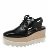 Best reviews of ❤️ Stella McCartney Black Faux Leather Elyse Cutout Platform Derby Size 35.5 For 👩 Women 🤩 -Stella McCartney Shop luxury women stella mccartney used shoes p326802 002