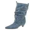Cheapest ⭐ Stella McCartney Grey Denim Pointed Toe Mid Calf 🥾 Boots Size 40 For 👩 Women 🧨 -Stella McCartney Shop luxury women stella mccartney used shoes p328408 001