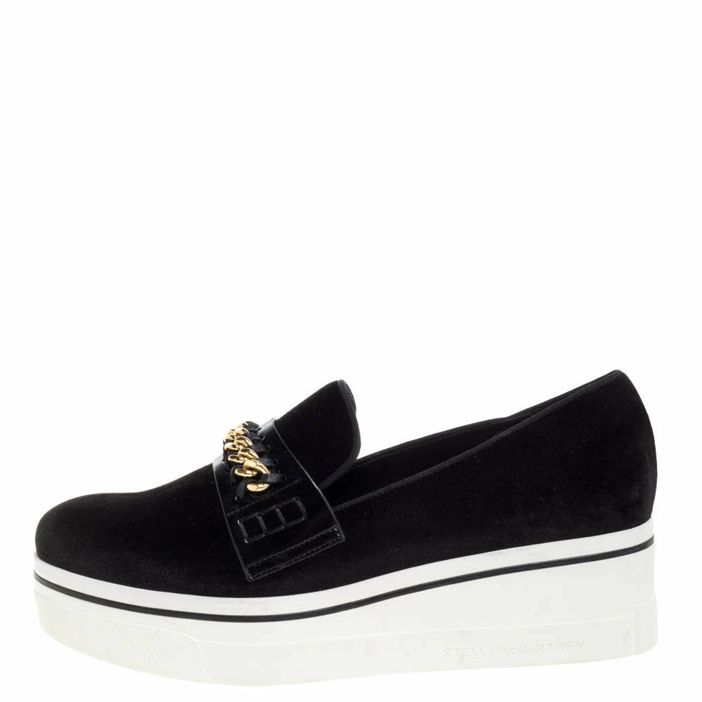 Cheap ๐ Stella McCartney Black Faux Suede Chain Embellished Platform Slip On ๐ Sneakers Size 41 For ๐ฉ Women ๐คฉ 4 Cheap ๐ Stella McCartney Black Faux Suede Chain Embellished Platform Slip On ๐ Sneakers Size 41 For ๐ฉ Women ๐คฉ - Image 2