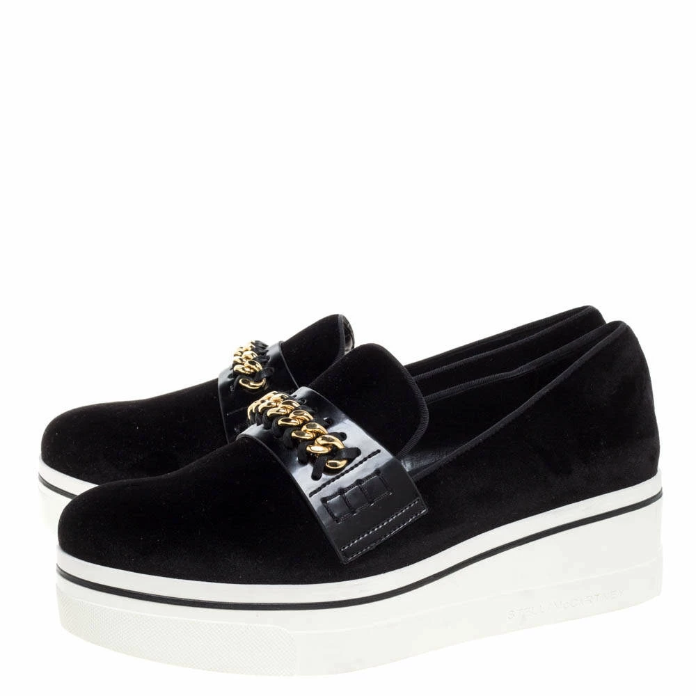 Cheap ๐ Stella McCartney Black Faux Suede Chain Embellished Platform Slip On ๐ Sneakers Size 41 For ๐ฉ Women ๐คฉ 6 Cheap ๐ Stella McCartney Black Faux Suede Chain Embellished Platform Slip On ๐ Sneakers Size 41 For ๐ฉ Women ๐คฉ - Image 4