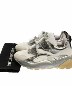 Outlet 🔥 Stella McCartney White Faux Leather Eclypse 👟 Sneakers Size 40 For 👩 Women ✨ -Stella McCartney Shop luxury women stella mccartney used shoes p329538 008