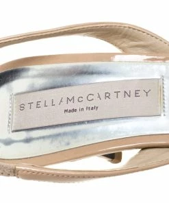 Best Pirce 👏 Stella McCartney Beige Faux Patent Leather Slingback Pumps Size 37.5 For 👩 Women 🌟 -Stella McCartney Shop luxury women stella mccartney used shoes p333676 005