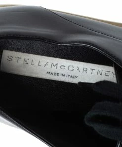 Hot Sale 🤩 Stella McCartney Black Faux Patent Leather Elyse Platform Derby Size 37 For 👩 Women 😉 -Stella McCartney Shop luxury women stella mccartney used shoes p339374 006
