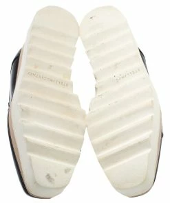 Hot Sale 🤩 Stella McCartney Black Faux Patent Leather Elyse Platform Derby Size 37 For 👩 Women 😉 -Stella McCartney Shop luxury women stella mccartney used shoes p339374 009