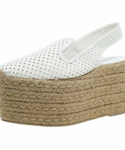 Cheap ๐ฅฐ Stella McCartney White Faux Leather Wedge Espadrilles Size 40 For ๐ฉ Women ๐ฅ