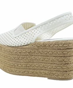 Cheap 🥰 Stella McCartney White Faux Leather Wedge Espadrilles Size 40 For 👩 Women 🔥 -Stella McCartney Shop luxury women stella mccartney used shoes p345 0003