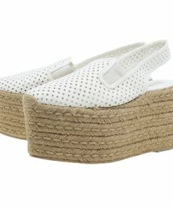 Cheap 🥰 Stella McCartney White Faux Leather Wedge Espadrilles Size 40 For 👩 Women 🔥 -Stella McCartney Shop luxury women stella mccartney used shoes p345 0004
