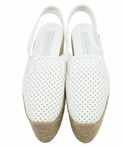 Cheap 🥰 Stella McCartney White Faux Leather Wedge Espadrilles Size 40 For 👩 Women 🔥 -Stella McCartney Shop luxury women stella mccartney used shoes p345 0005