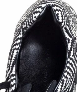 Wholesale ⭐ Stella McCartney Monochrome Faux Suede And Woven Straw/Tweed Macy Star Trainers 👟 Sneakers Size 38 For 👩 Women 👍 -Stella McCartney Shop luxury women stella mccartney used shoes p356602 009