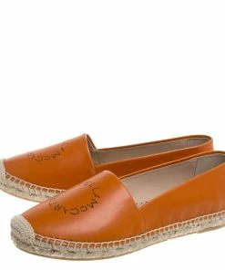Cheap 🎁 Stella McCartney Orange Faux Leather Logo Espadrilles Size 39 For 👩 Women 🎁 -Stella McCartney Shop luxury women stella mccartney used shoes p360313 006