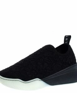 New 👏 Stella McCartney Black Lace Loop Slip On 👟 Sneakers Size 39 For 👩 Women ✔️