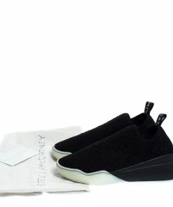 New 👏 Stella McCartney Black Lace Loop Slip On 👟 Sneakers Size 39 For 👩 Women ✔️ -Stella McCartney Shop luxury women stella mccartney used shoes p360997 009