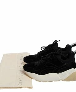 Brand new 🔔 Stella McCartney Black Polyamide Fabric Eclypse Low Top 👟 Sneakers Size 37 For 👩 Women ❤️ -Stella McCartney Shop luxury women stella mccartney used shoes p361065 001