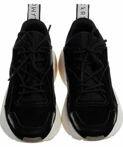 Brand new 🔔 Stella McCartney Black Polyamide Fabric Eclypse Low Top 👟 Sneakers Size 37 For 👩 Women ❤️ -Stella McCartney Shop luxury women stella mccartney used shoes p361065 002