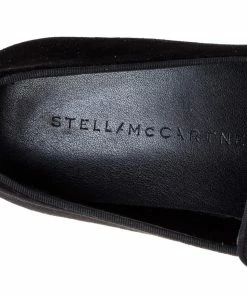 Promo 😉 Stella McCartney Black Faux Suede Chain Embellished Platform Slip On 👟 Sneakers Size 39 For 👩 Women 🌟 -Stella McCartney Shop luxury women stella mccartney used shoes p364492 005