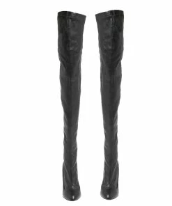 Deals 💯 Stella McCartney Black Faux Leather Thigh High 🥾 Boots Size 38 For 👩 Women 💯 -Stella McCartney Shop luxury women stella mccartney used shoes p364809 005